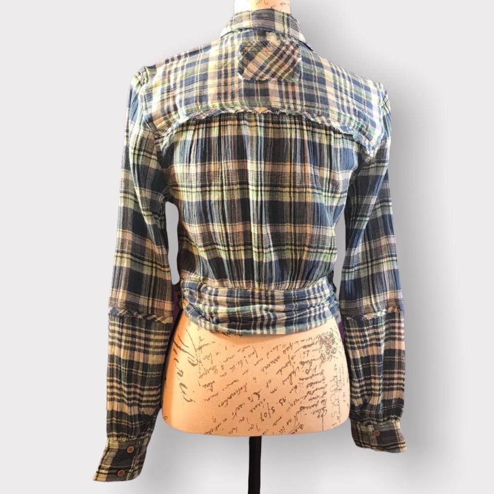 We The Free by Free People, First Bloom Plaid Top, Size XS - Picture 4 of 14